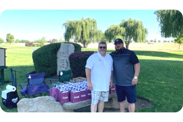 Jeff and David at Charity Golf Tournament